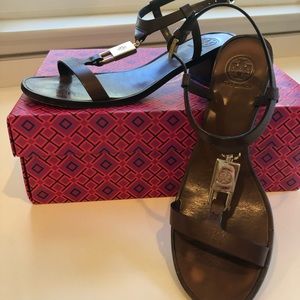 Tory Burch Padlock Sandals 45mm Heel